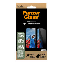 PanzerGlass ® 2-Way Privacy Screen Protector iPhone 16, 15, Ultra-Wide Fit w. EasyAligner