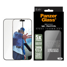 PanzerGlass ® Ceramic Screen Protector iPhone 16 Pro Max, Ultra-Wide Fit w. EasyAligner
