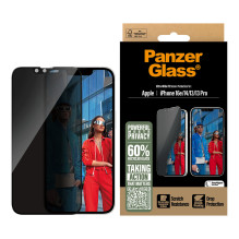 PanzerGlass ® 2-Way Privacy Screen Protector iPhone 17e, 16e, 14, 13, 13 Pro, Ultra-Wide Fit w. EasyAligner