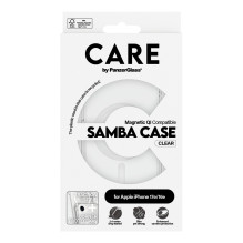 PanzerGlass CARE™ by ® Samba Case Transparent w. White Qi Compatible iPhone 17e, 16e mobile phone case
