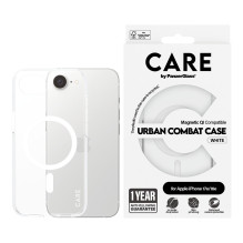 „PanzerGlass CARE™ by ® Urban Combat“ skaidrus dėklas su baltu Qi ryšiu, suderinamas su „iPhone 17e“, 16e mobiliojo tele „PanzerGlass CARE™ by ® Urban Combat“ skaidrus dėklas su baltu Qi ryšiu, suderinamas su „iPhone 17e“, 16e mobiliojo tele