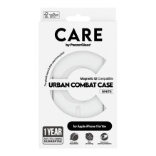 PanzerGlass CARE™ by ® Urban Combat Case Transparent w. White Qi Compatible iPhone 17e, 16e mobile phone case