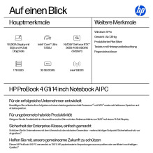 HP ProBook 4 G1i 14 Intel Core Ultra 7 255U 35.56cm 14inch WUXGA 32GB 1TB / SSD W11P SmartBuy 1J Gar (DE) HP ProBook 4 G1i 14 Intel Core Ultra 7 255U 35.56cm 14inch WUXGA 32GB 1TB / SSD W11P SmartBuy 1J Gar (DE)
