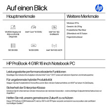HP ProBook 4 G1iR 16 Intel Core i5-1334U 40.64cm 16inch WUXGA 16GB 512GB / SSD W11P SmartBuy 1J Gar (DE) HP ProBook 4 G1iR 16 Intel Core i5-1334U 40.64cm 16inch WUXGA 16GB 512GB / SSD W11P SmartBuy 1J Gar (DE)