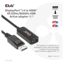 CLUB3D CAC-1088 video cable adapter