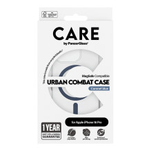 „PanzerGlass CARE™ by ® Urban Combat“ dėklas, skaidrus, su mėlynu „MagSafe“ dėklu, skirtas „iPhone 16 Pro“ mobiliajam te „PanzerGlass CARE™ by ® Urban Combat“ dėklas, skaidrus, su mėlynu „MagSafe“ dėklu, skirtas „iPhone 16 Pro“ mobiliajam te