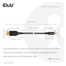 CLUB3D CAC-1559 video cable adapter