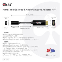 CLUB3D CAC-1333 vaizdo kabelio adapteris CLUB3D CAC-1333 vaizdo kabelio adapteris