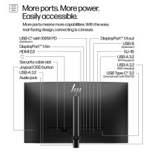 HP serijos 5 Pro 23,8 colio FHD USB-C konferencijų monitorius – 524 pm kompiuterio monitorius