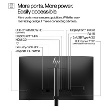 HP Series 5 Pro 23.8 inch FHD USB-C Monitor - 524pu computer monitor