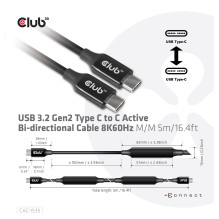 CLUB3D CAC-1535 USB cable