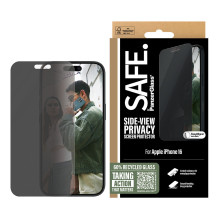 PanzerGlass SAFE. by ® 2-Way Privacy Screen Protector iPhone 16, 15, Ultra-Wide Fit