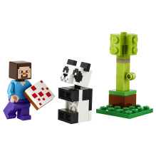 LEGO Minecraft Steve ir mažoji panda