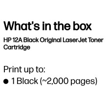 HP 12A juoda originali LaserJet tonerio kasetė HP 12A juoda originali LaserJet tonerio kasetė