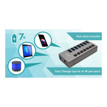 i-tec U3CHARGEHUB7 mobile device charger