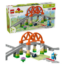 LEGO DUPLO Traukinių tilto ir bėgių papildymo rinkinys
