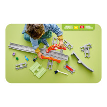 LEGO DUPLO Traukinių tilto ir bėgių papildymo rinkinys