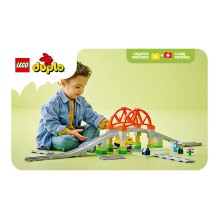 LEGO DUPLO Traukinių tilto ir bėgių papildymo rinkinys