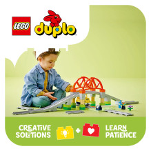 LEGO DUPLO Train Bridge and Tracks Expansion Set