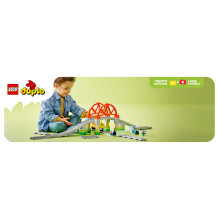 LEGO DUPLO Traukinių tilto ir bėgių papildymo rinkinys