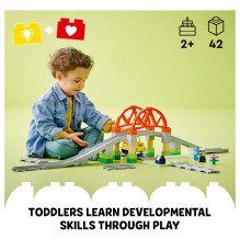 LEGO DUPLO Train Bridge and Tracks Expansion Set