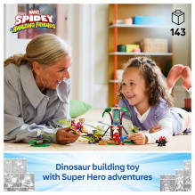 LEGO Spidey ir Gobby raptorių mūšis Tree House būstinėje LEGO Spidey ir Gobby raptorių mūšis Tree House būstinėje