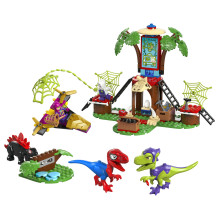 LEGO Spidey ir Gobby raptorių mūšis Tree House būstinėje LEGO Spidey ir Gobby raptorių mūšis Tree House būstinėje