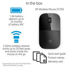 HP Z3700 juoda belaidė pelė