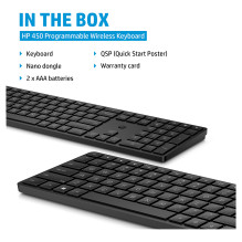HP 450 BLK programuojama belaidė klaviatūra HP 450 BLK programuojama belaidė klaviatūra