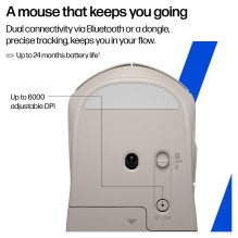 HP 400 tyli klevo spalvos belaidė pelė HP 400 tyli klevo spalvos belaidė pelė