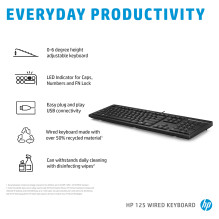 HP 125 USB laidinė klaviatūra