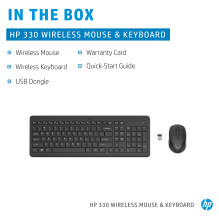 HP 300 Wireless Mouse and Combination keyboard