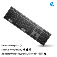 HP 725 Multi-Device Rechargeable Wireless keyboard