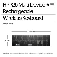 HP 725 daugiafunkcinė įkraunama belaidė klaviatūra HP 725 daugiafunkcinė įkraunama belaidė klaviatūra