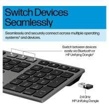 HP 725 daugiafunkcinė įkraunama belaidė klaviatūra HP 725 daugiafunkcinė įkraunama belaidė klaviatūra