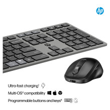 HP 725 daugiafunkcinė įkraunama belaidė klaviatūra ir pelė