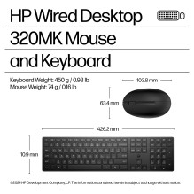 HP Wired Desktop 320MK Mouse and keyboard HP Wired Desktop 320MK Mouse and keyboard