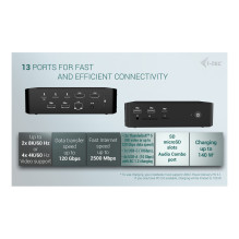 i-tec TB5QUATTRODOCKPD laptop dock / port replicator