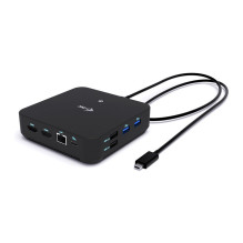 „i-tec USB-C DP“ dviguba HDMI stotelė su maitinimo šaltiniu 100 W + universalus įkroviklis 100 W