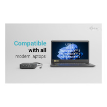 i-tec USB-C DP Dual HDMI Docking Station with Power Delivery 100 W + Universal Charger 100W