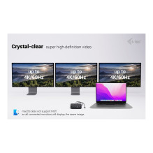 i-tec USB-C DP Dual HDMI Docking Station with Power Delivery 100 W + Universal Charger 100W