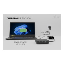i-tec USB-C DP Dual HDMI Docking Station with Power Delivery 100 W + Universal Charger 100W