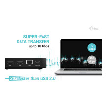 „i-tec USB-C DP“ dviguba HDMI stotelė su maitinimo šaltiniu 100 W + universalus įkroviklis 100 W