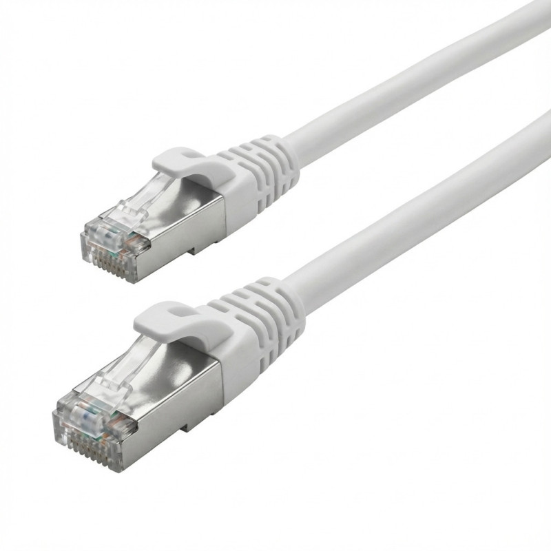 „Sharkoon“ jungiamasis kabelis SFTP. RJ-45. su Cat.7a žaliu kabeliu (baltas, 10 metrų)