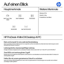 HP ProDesk 4 Mini G1i CU7-265T / 16 GB / 512 GB / W11Pro WLAN HP ProDesk 4 Mini G1i CU7-265T / 16 GB / 512 GB / W11Pro WLAN