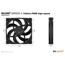 be quiet! SILENT WINGS 4, 140mm PWM high-speed