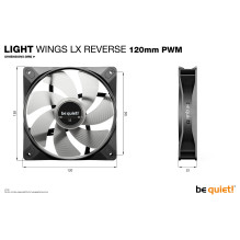 be quiet! Light Wings LX 120 mm PWM Reverse Black be quiet! Light Wings LX 120 mm PWM Reverse Black