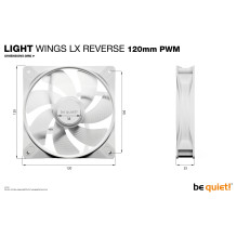 be quiet! Light Wings LX 120 mm PWM Reverse White be quiet! Light Wings LX 120 mm PWM Reverse White