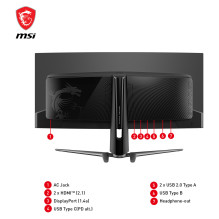 MSI MAG 341CQPDE QD-OLED kompiuterio monitorius