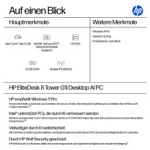 HP ELITEDESK 8 Tower G1I CU5-245 / 32GB / 1TB / RTX3000 / W11Pro HP ELITEDESK 8 Tower G1I CU5-245 / 32GB / 1TB / RTX3000 / W11Pro